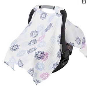 aden + anais Essentials Car Seat Canopy Cover, 100% Cotton Muslin